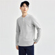 Giordano long-sleeved T-shirt men's waffle Henry collar top retro casual pullover men's 01024805