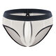 Low-waist men's thong mesh hollow translucent underwear sexy close-fitting breathable youth casual shorts off-white one size fits all recommended 110-145 Jin Jin equals about 0.5 kg