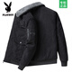 Playboy Lamb Velvet Plus Velvet Thickened 2026 Winter New Cotton Coat Men's Jacket Corduroy Big Pocket Jacket Men's Khaki XL Recommended 110-125Jin Jin is equal to 0.5 kg