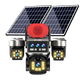 Shenshijie Solar Monitor Camera Lifetime Free Recharge Home 360 ​​Degree Panorama No Blind Angle Outdoor Outdoor Waterproof No Electricity No Network Mobile Phone Remote No Plug-in No No WiFi Recharge Free True Three Lens Three Rotation Remote Monitoring Day and Night High Definition Full Color Solar Energy