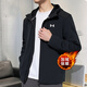 Under Armor knitted jacket for men, fashionable, simple, loose and comfortable, velvet warm hooded sports casual jacket top XL