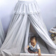 Bed curtain, crib, mosquito net, baby tent, insect-proof blackout curtain, bed curtain to block air-conditioning wind, pure cotton curtain bedding, gray star double-layer mosquito net + clip-on bracket