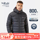 Rab Out of Stock Men's 800 Canopy European Goose Down Down Jacket Hooded Warm and Breathable 523g QDN-85 Carbon Black QDN-85 L