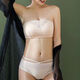 Woodpecker's new strapless underwear for women with small and flat chests, special push-up non-slip bandeau style wedding bra (1 piece) skin color with breast pads and steel rings M 75A/B (lower bust 73-77C)