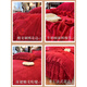 Scarecrow French lace light luxury milk velvet four-piece bed skirt style winter coral velvet big red lace quilt cover bed cover Xiangshe Liying-China Red Baby Velvet Lace Padded 2m bed skirt style four-piece set-quilt cover 200*230cm