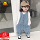 G.DUCKKIDS Little Yellow Duck Boys and Girls Spring and Autumn Denim Overalls Set Baby Style Pants One-Year-Old Two-piece Set Denim Jumpsuit Single Piece 100 cm Height 100-105cm