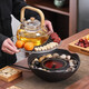Full set of electric ceramic stove for tea making, tea pot, tea set, roasted tea, glass tea kettle, No. 4 smart electric ceramic stove + thickened explosion-proof glass kettle