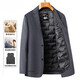 GOLDLION G+Goldlion Double-sided Woolen Suit Jacket Men's Korean Style Trendy Woolen Suit Thickened Goose Down Liner Short Wool Large Gray M 170/88A Recommended 95-125Jin Jin is equal to 0.5 kg
