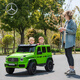 La poussette tout-terrain à quatre roues motrices de voiture électrique pour enfants Yijing Benz Big G peut s'asseoir sur une voiture jouet pour bébé à deux places, voiture pivotante à quatre roues, peinte en noir + double batterie 24 V + double siège en cuir + roue souple quatre roues motrices télécommande pneu de secours