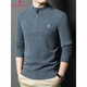 MONTAGUT Pure Cashmere Sweater Men's Autumn and Winter Zipper Half-Tall Collar Thickened Dad's Wool Sweater Middle-aged Men's Light Gray 4XL 190 Recommended 190-210 Jin Jin equals 0.5 kg to wear