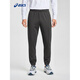 ASICS Official Flagship Men's Fleece Warm Running Pants Men's Loose Elastic Comfortable Sports Pants Light Gray S