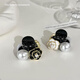 Xiao Panda 2025 New Retro Camellia Pearl Mini Small Clip Female Bangs Broken Hair Clip Princess Hair Card Headdress White Camellia + Pearl Pair