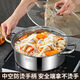 Yongxia Extra Thick Soup Pot 316 Stainless Steel Induction Cooker Special Gas Stove for Steaming and Stewing Thickened Double-Ear Hot Pot Household Pot Extra Thick 316L Soup Pot Suitable for 2-3 People 28cm