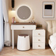 Zhixin Muwang 2025 new cream style solid wood dressing table bedroom cupboard integrated dressing table small apartment simple dressing table