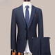 Jiumuwang suit suit men's spring and autumn middle-aged business formal work suit jacket wedding dress two-piece set 502 gray center back slit S 165/84