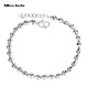 Miss JuJu pt950 platinum bracelet for women, platinum classic versatile transfer bead bracelet, weight 4.37g, length 17+2cm, thickness about 3mm