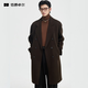 Earl Zall 100% pure wool woolen coat men's mid-length thickened loose suit collar autumn and winter commuting warm high-end coat