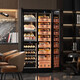 Kamige Cigar Cabinet Mirror Glass Double Door Double Temperature Constant Temperature and Humidity Tobacco and Wine Cabinet Tea Beverage Cabinet Refrigerated Cabinet Air-cooled Frost-free Household Commercial Large Capacity Embedded in Spain 1.9 Meters丨Light Sensing Mirror Dual Temperature Zone丨Tea + Cigar丨Thick Style