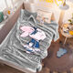 Chaosihui Kindergarten Blanket Thick Double-sided Velvet Nap Blanket Baby Student Dormitory Quilt Machine Washable Fortune Blossoms-Cloud Blanket Quilt- 200cm*230cm (about 2000g)