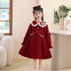Girls Dress Autumn Clothing 2025 New Children's Clothing Autumn and Winter Skirts Fashionable Rich Family Princess Dress Autumn 2887 Red 120