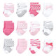 Luvable friends baby newborn and baby terry socks ballet shoes 12-pack 0-6 months