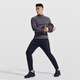 SOSOLEMON autumn and winter running long-sleeved men's half-zip comfortable and warm quick-drying training tennis badminton fitness sports bottoming shirt dark gray L