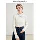 VEGA CHANG imitation mink knitted sweater for women 2025 autumn and winter new style petite slimming temperament bottoming top, versatile black, one size fits all