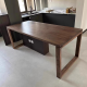 Shantoulin pueblo negro nuez negro mesa de madera mesa de madera de madera de madera sólida mesa de comedor mesa de té de mesa de mesa panel de mesa de elevación personalizado nogal de americano sudamericano 3.4 14070