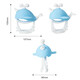 Teething Baby Food Grade Silicone Latex Toothbrush Teething Stick Teething Stick Teething Device Anti-Eating Hand Teether Pacifier Whale Blue and White Color Matching 1 Pack