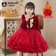 Piggy Banner (PEPCO) girls dress winter skirt children's tutu skirt girl winter dress fashionable princess dress red 130