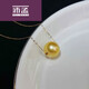 Peimeng Nanyang Seawater Philippine Gold Bead Quality Necklace 18 Gold Deep Gold Pendant Clavicle Chain 9-10mm Almost Flawless K Gold Chain