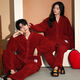 Victoria style couple pajamas winter coral velvet warm and thickened casual sweet flannel home clothes men and women outer wear suit XH9040 M women