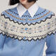 Gloria new winter product Fair Isle woolen cardigan 1ENC6J1H0 21J blues jacquard XXS