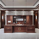 Solid wood executive desk, boss desk, new Chinese style ebony wood, chairman's office, president's desk, high-end office furniture 2.2m boss table + side table, Gabonese ebony wood