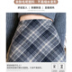 Langsha Plaid Skirt Women's 2025 Autumn and Winter New Woolen Hip Skirt Korean Style A-Line Short Skirt Plus Velvet Warm Bottoming Skirt Dark Gray Small Plaid Skin Friendly Wool Comes with Lining M Weight 96-110 Jin Jin equals 0.5 kg Waist 68CM Hips 92CM
