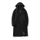 ROMON windbreaker men's mid-length autumn and winter high-end hooded casual coat dark gray 2XL