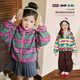 LUSON Xiao O Bao Okids children's clothing baby striped plush jacket for women super good-looking 2025 winter clothing girls polar fleece jacket