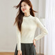 Shexi (Srcr) pure wool sweater for women, short high-waisted sweater with autumn and winter style small knitted bottoming top