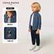 Teenie Weenie Kids 25 spring and summer new style long-sleeved denim shirt for boys and girls, denim color 90 cm