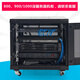 0.8m 0.6m network server cabinet rack small weak computer 19-inch computer room home 12u noise reduction 800 depth 900 depth 1000 0.6 meters high, 1000 deep, black, mesh door