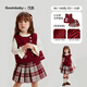 Keying children's clothing girls suit New Year's Day gift 2025 winter baby girl thickened New Year's greetings little girl vest two-piece set