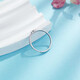 Beijing Gold Trading Center Co., Ltd. Platinum solid live mouth cross artistic arm mirror love heart-shaped ring mother lover birthday Mid-Autumn Festival gift arm mirror love heart-shaped ring (approximately 1.82g)