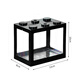 Desktop fish tank, small household building block tank, ecological tank, aquarium, betta fish tank with night light, ambient light ornament, black betta fish tank + two lights + 1CM small luminous stone, about 50 pieces