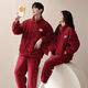 Victoria's Style 2 Set Price Flannel Couple Pajamas Winter Thickened Warm Coral Fleece Men's Suit Casual Outerwear Home Clothing Women 9011 M Female + Male L