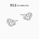 Chao Acer Platinum Earrings Women's PT950 Earrings Auspicious Cloud Pattern Ear Care Gift for Girlfriend Priced at 170 Yuan 1.45g, One Pair (Free Silicone Ear Plugs)