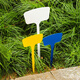 Plastic large ground sign gardening label gardening sign plant indicator sign ground sign mark 27 cm long sign green 100 pieces can be written with pencil