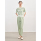 Juzui (Juzui) Centro comercial de compras los mismos jeans elásticos cónicos simples casuales para la primavera femenina JZEC12102 Light Green S