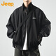 Jeep (JEEP) jacket men's autumn and winter jacket men's loose trendy handsome stand-up collar casual clothes men's military green XL