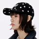Mmlg Korean classic polka dot baseball cap for women and men 2026 new winter contrast color trendy brand peaked cap couple same style hat bean paste powder one size