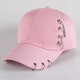 Hat summer women's trendy Korean version versatile outdoor fashion baseball cap student couple travel leisure sun protection peaked cap for women double chain = pink adjustable